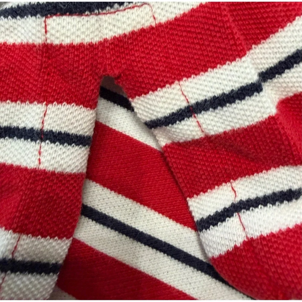 Polo Ralph Lauren Mens XXL Red White Striped Polo Shirt Cotton Pique Pony Tee